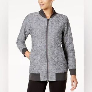 The North Face Mod Insulated Bomber Jacket Gray Quilted Womens Small